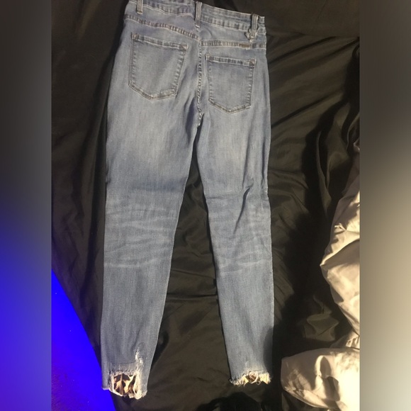 Leopard print patch jeans - Picture 2 of 5